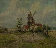 Caspar David Friedrich Landscape with mill painting